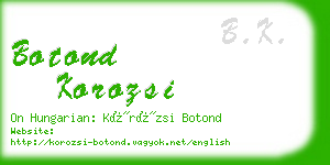 botond korozsi business card